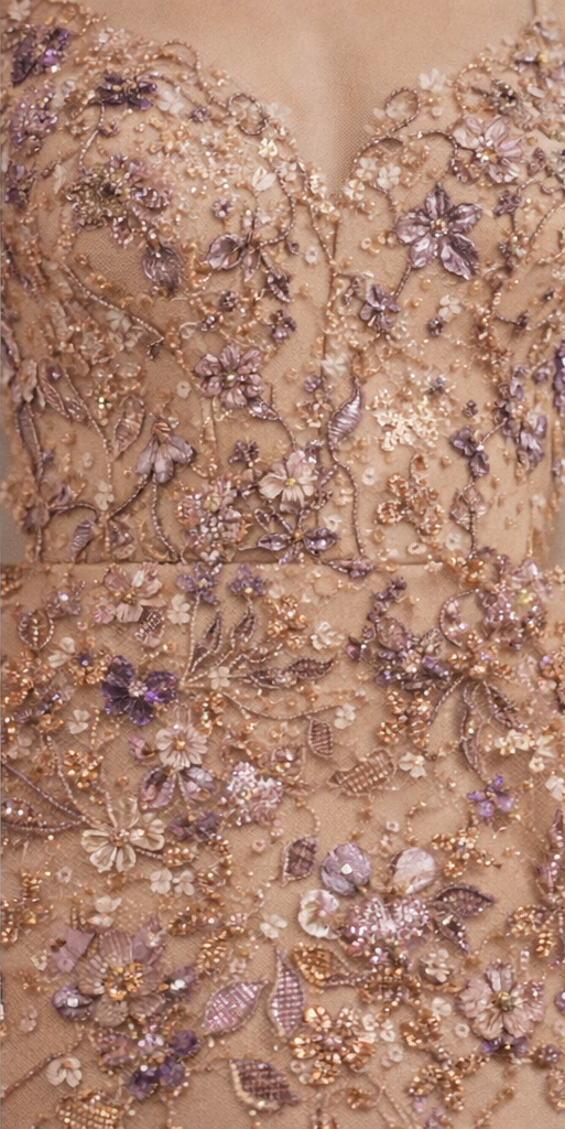 “Auréline” Embellished Evening Gown