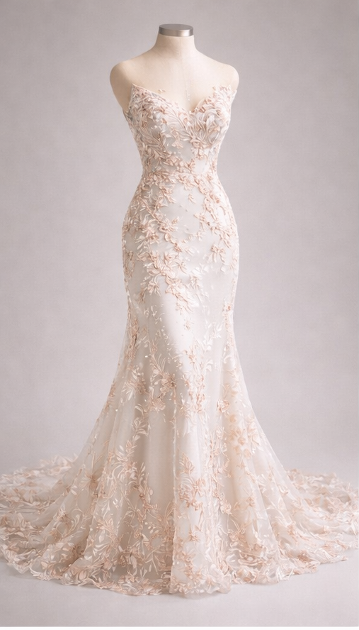 ÉLORIA Twilight Bloom Maxi Gown (Bridal & Evening Statement Couture)